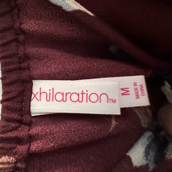 Xhilaration Burgundy Floral Midi Dress - Picture 5 of 5